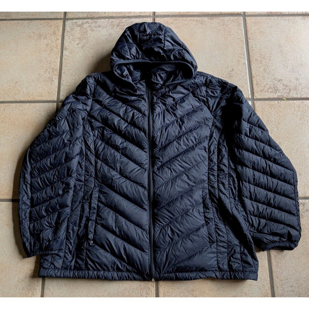 London Fog XXL Super Lightweight Packable Feather Down Puffer Jacket Full Zip